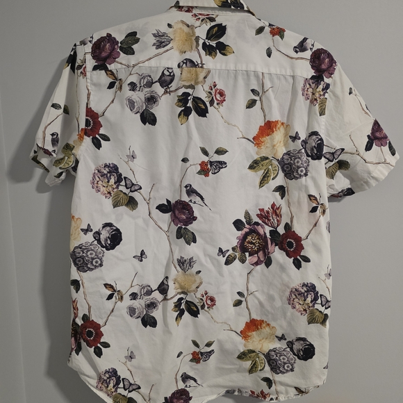 John Lennon Men's Floral Pattern Casual Shirt - Multicolor - Picture 6 of 11